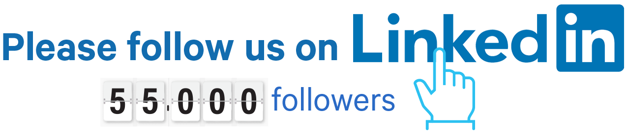 Follow us on LinkedIn 55000 followers