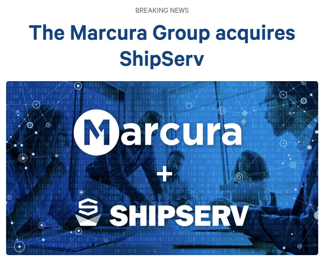 Marcura and ShipServ news